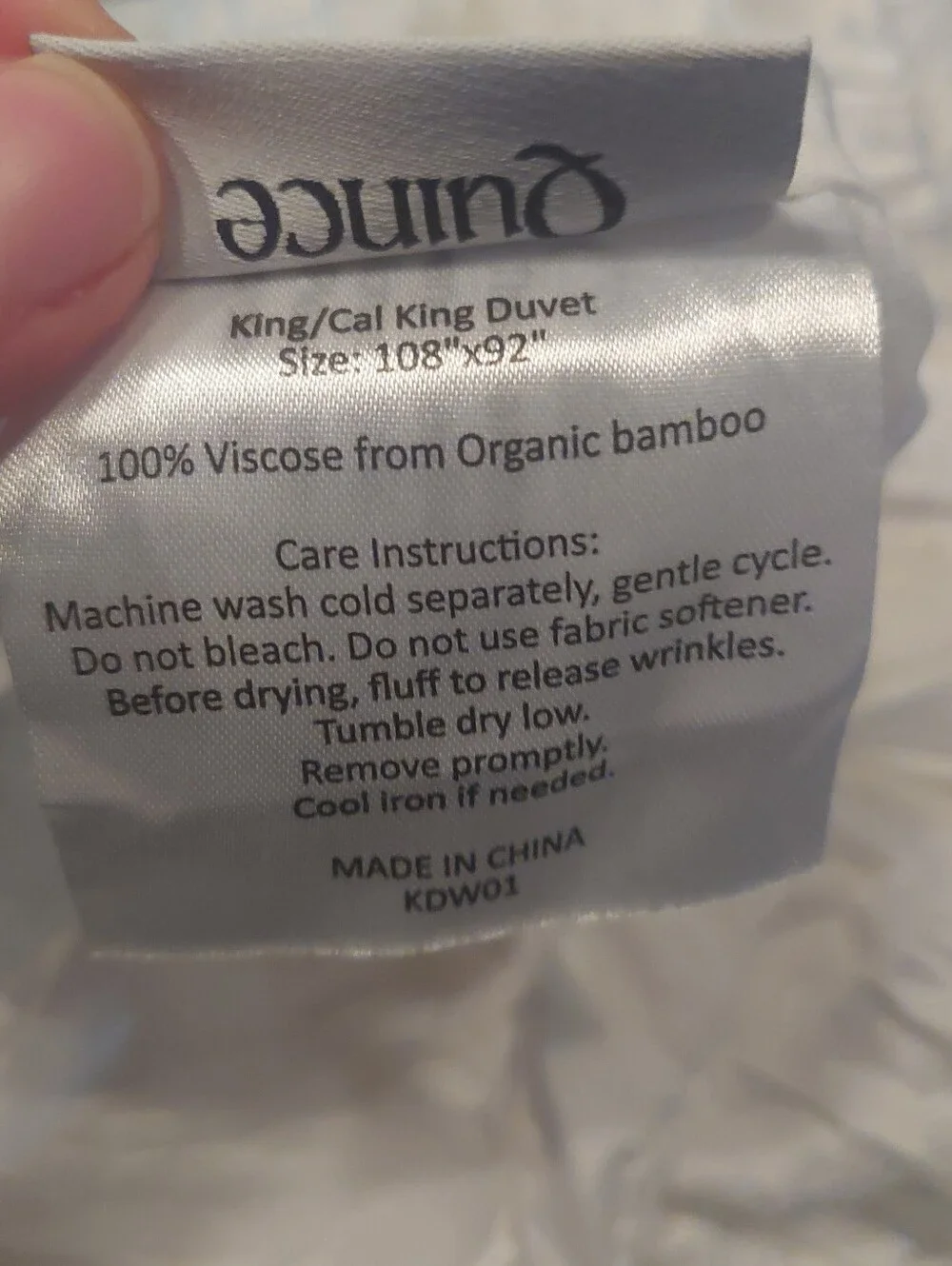 Quince bedding can